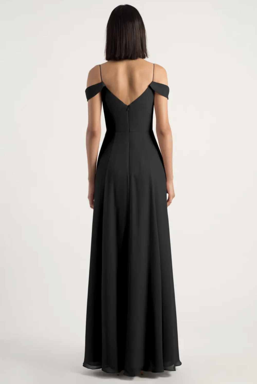 Chiffon Priya Jenny Yoo Priya Jenny Yoo Cold Shoulder Chiffon Gown