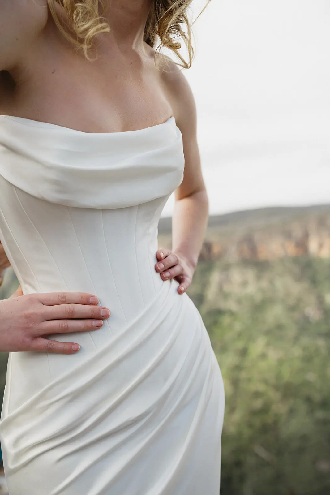 Moira-Hughes-Bindi-fitted-drape-classic-wedding-dress-strapless-3